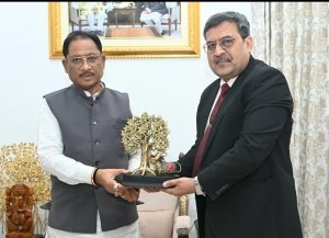 मुख्यमंत्री साय से आईओसीएल के मुख्य महाप्रबंधक ने की सौजन्य मुलाकात