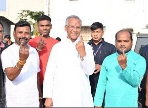 गृहमंत्री ताम्रध्वज साहू ने किया मतदान