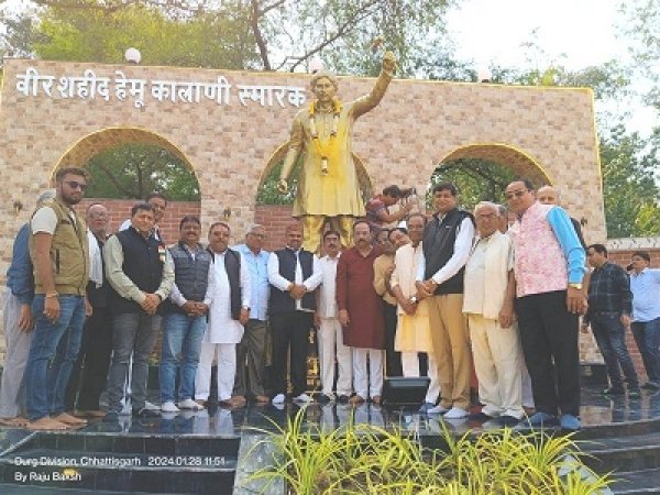विधायक गजेन्द्र यादव ने किया शहीद हेमू कालाणी की मूर्ति का लोकार्पण  : अमर शहीद हेमू कालाणी में राष्ट्रवाद की भावना का संचार बचपन मे हो गया था:विधायक यादव