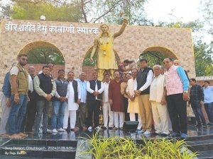 विधायक गजेन्द्र यादव ने किया शहीद हेमू कालाणी की मूर्ति का लोकार्पण  : अमर शहीद हेमू कालाणी में राष्ट्रवाद की भावना का संचार बचपन मे हो गया था:विधायक यादव
