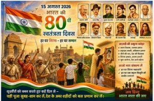 15 अगस्त विशेष चिंतन रुपक :हर घर तिरंगा और विभूतियों की तस्वीर