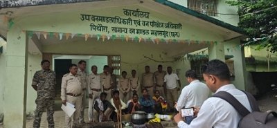 पिथौरा वन परिक्षेत्र में हिरण का अवैध शिकार उजागर &ndash; पाँच आरोपी गिरफ्तार, ताज़ा मांस व शिकारी सामग्री जप्त