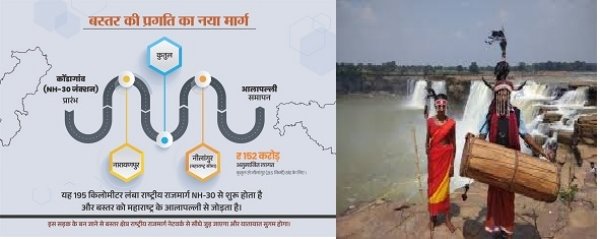 नारायणपुर-अबूझमाड़ को महाराष्ट्र से जोड़ेगा नेशनल हाईवे 130-डी ,कुतुल से नीलांगुर महाराष्ट्र बॉर्डर तक एनएच-130-डी का होगा निर्माण