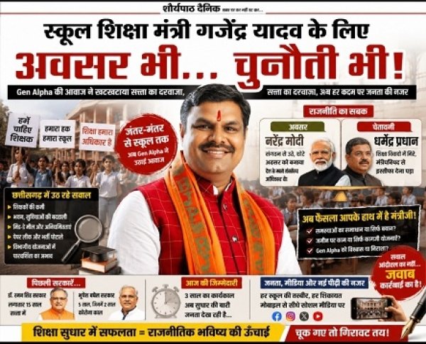 स्कूल शिक्षा मंत्री गजेंद्र यादव के लिए Gen Alpha बना अवसर या चुनौती?