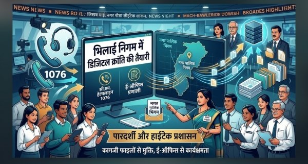 भिलाई निगम में डिजिटल क्रांति की तैयारी: सीएम हेल्पलाइन 1076 और ई-ऑफिस प्रणाली को लेकर बड़ी बैठक, आयुक्त ने दिए पेपरलेस कार्य के निर्देश