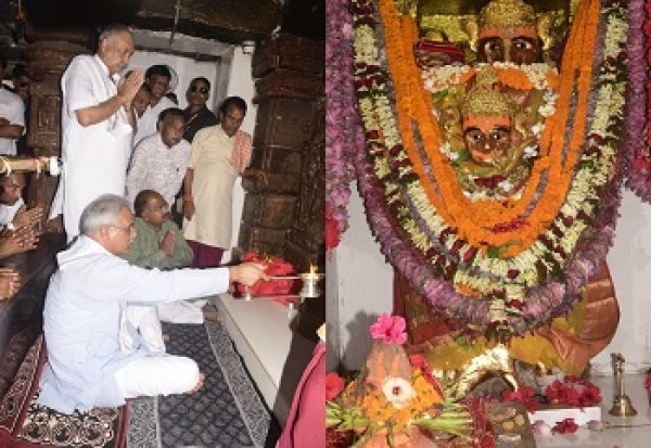 मुख्यमंत्री ने रतनपुर में मां महामाया की पूजा-अर्चना की