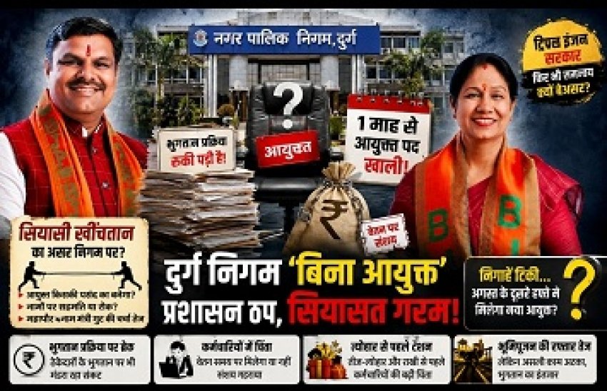 ट्रिपल इंजन की सरकार में "बिना इंजन" चल रहा दुर्ग निगम!